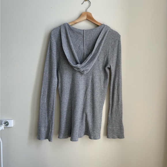 Splendid Lace Up Front Waffle Hoodie - Picture 4 of 4